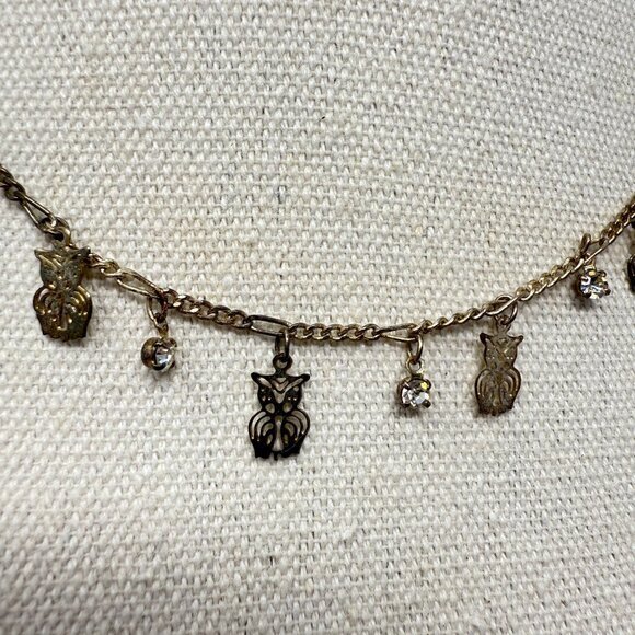Christina Collection Owl‎ Charm Necklace Dangle Adjustable Choker Dainty Minimal - Picture 3 of 9